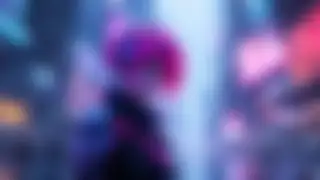 Female hacker with mechanical arm — Cyberpunk anime wallpaper