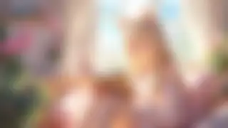 Cat-ear girl reading by window — Pastel anime wallpaper